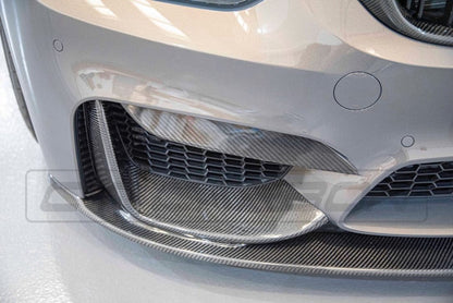 CT Carbon BMW M3/M4 F80 F82 F83 2014-2020 Carbon Fibre Front Lip Splitter (3-Piece) - M Performance/MP Style Chin Spoiler Front Bumper Lip Aero Kit - Fits M3 Saloon & M4 Coupe/Convertible