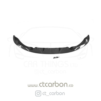 BMW M3/M4 F80 F82 F83 Front Lip Spoiler / Front Splitter - Carbon Fibre (Carbon Fiber) 3D Design Style | F8X Chin Spoiler Bumper Lip | 2014-2020 | CT Carbon OEM+