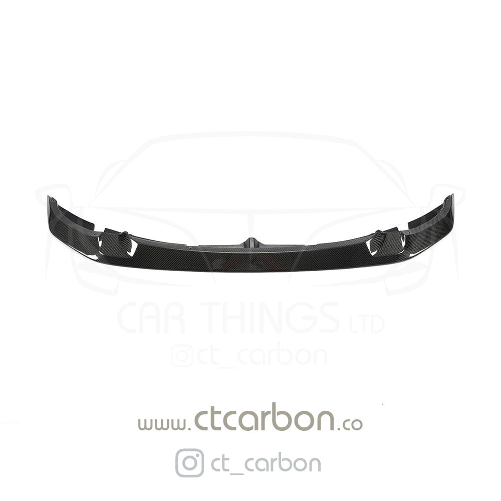BMW M3/M4 F80 F82 F83 2014-2020 Carbon Fibre (Fiber) Front Lip Splitter Spoiler - GTS Style, M Performance Look, Gloss Carbon, F8x Bumper Lip, fits M3 Sedan/Saloon, M4 Coupe & Convertible
