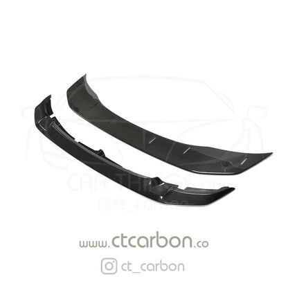 BMW M3/M4 F80 F82 F83 Carbon Fibre/Carbon Fiber Front Lip | GTS Style Front Splitter/Front Spoiler | Gloss Carbon Bumper Lip | CT Carbon F8X (2014-2020) M Performance Look