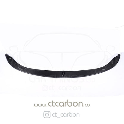 BMW M3/M4 F80 F82 F83 2014-2020 Carbon Fibre Front Lip Splitter | M Performance (MP) Style Chin Spoiler | Front Bumper Lip by CT Carbon | No Canards | F8X | Sedan/Coupe/Convertible | OEM+