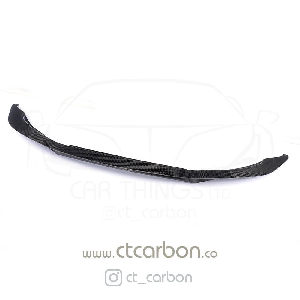 BMW M3 M4 F80 F82 F83 F8X 2014-2020 Carbon Fibre Front Lip Splitter – V Style/V-Look | Carbon Fiber Chin Spoiler | Lower Bumper Front Spoiler | Front Apron/Valance Lip | OEM Fit Aero Upgrade