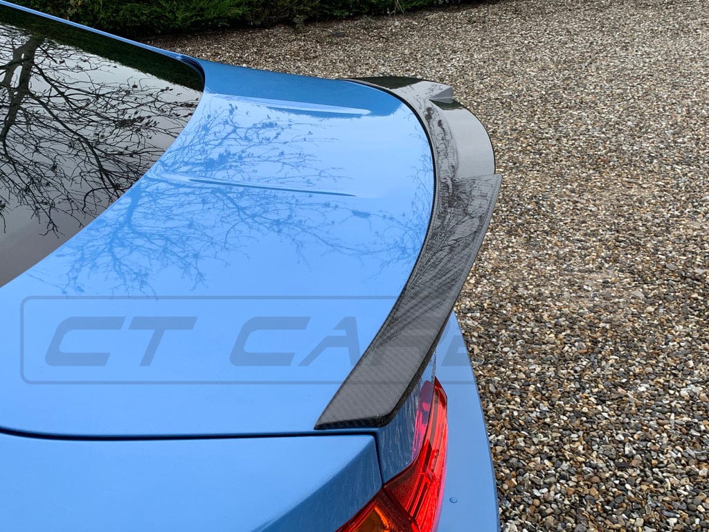 BMW M4 F82/F-82 Coupe 2014-2020 Full Carbon Fibre Body Kit (V Style) – Complete Aero/Styling Pack: Front Splitter, Side Skirt Extensions, Rear Diffuser, Boot/Trunk Lip Spoiler – Gloss Carbon Fiber Exterior Upgrade by CT Carbon