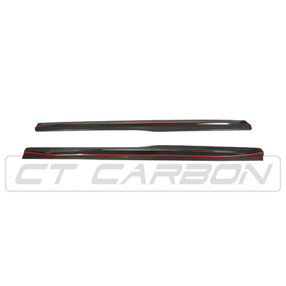 BMW M4 F82/F83 Carbon Fibre Side Skirts PS Style – CT Carbon Sill & Rocker Panel Extensions / Side Blades / Side Lips – Coupe & Convertible 2014-2020 OEM+ Aero Body Kit