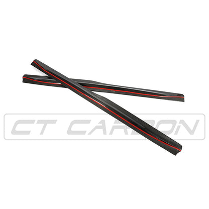 BMW M4 F82/F83 (2014–2020) Carbon Fibre (Carbon Fiber) Side Skirts PS Style/PS Design – Side Skirt Extensions, Side Blades, Rocker Panel/Sill Extensions – Coupe & Convertible – CT Carbon OEM+