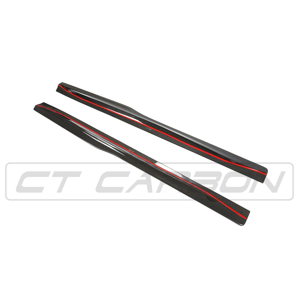 BMW M4 F82/F83 (2014–2020) Carbon Fibre (Carbon Fiber) Side Skirts PS Style/PS Design – Side Skirt Extensions, Side Blades, Rocker Panel/Sill Extensions – Coupe & Convertible – CT Carbon OEM+