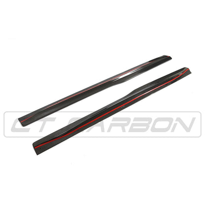 BMW M4 F82 F83 2014-2020 Carbon Fibre/Carbon Fiber Side Skirts - PS Design/PS Style Side Skirt Extensions, Side Splitters, Rocker Panel Extensions, Side Blades, Side Lips - Coupe & Convertible F8x