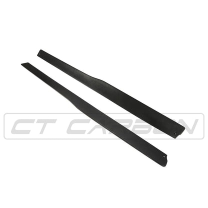 BMW M4 F82 F83 Carbon Fibre Side Skirts - PS Style Side Skirt Extensions / Side Blades / Side Sills / Rocker Panel Extensions | CT Carbon F8X 2014-2020
