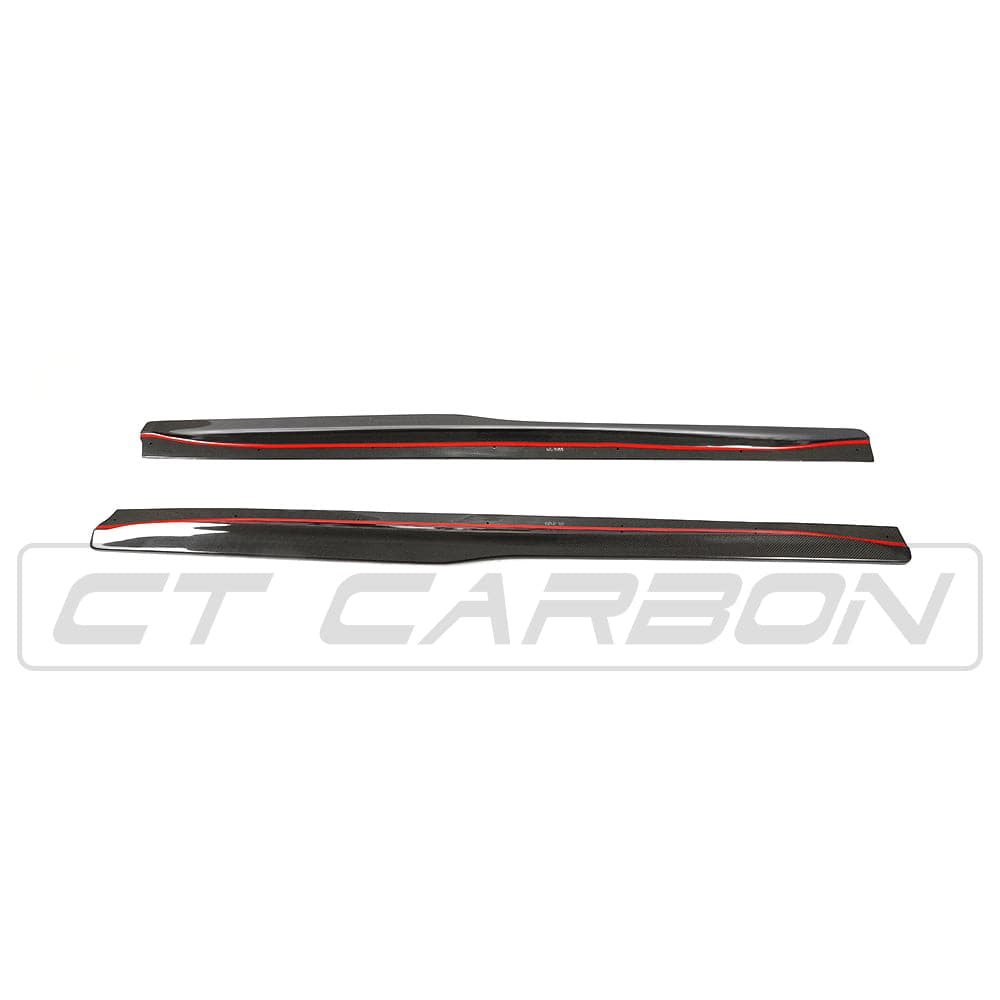 BMW M4 F82/F83 Carbon Fibre Side Skirts PS Style – CT Carbon Sill & Rocker Panel Extensions / Side Blades / Side Lips – Coupe & Convertible 2014-2020 OEM+ Aero Body Kit