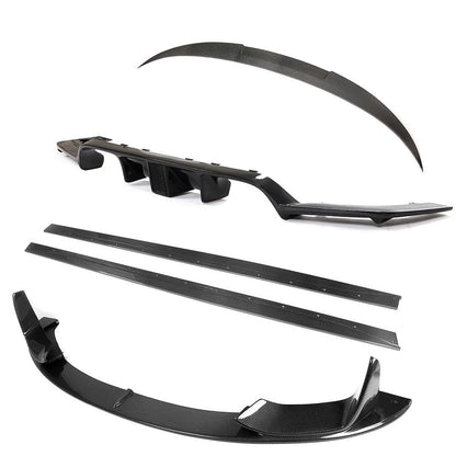 BMW M4 F83 Convertible/Cabriolet Carbon Fibre/Carbon Fiber Body Kit DTM Style - Complete Aero Pack 2014-2020 - M Performance Look Front Lip Splitter, Side Skirts, V-Style Boot/Trunk Spoiler & Rear Diffuser
