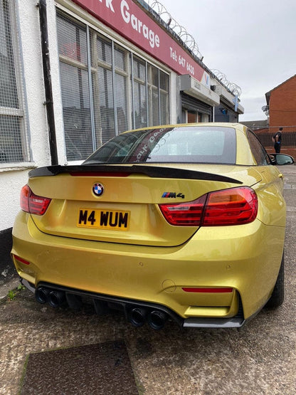 BMW M4 F83 Convertible Cabriolet Carbon Fibre/Carbon Fiber Full Body/Aero Kit - CT Carbon V Design V1 - M Performance Style: Front Lip Splitter, Side Skirt Extensions, V Boot Lip Spoiler & Rear Diffuser - Fits 2014-2020