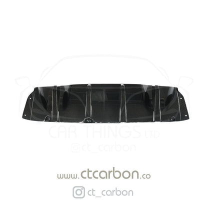 BMW M5 F90 Rear Diffuser MP Style – Gloss Carbon Fibre Valance/Apron Insert | CT Carbon | Fits 2017-2024 Saloon | M Performance Look Rear Bumper Lower Diffuser/Rear Splitter UK