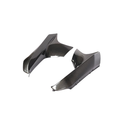 BMW M5 F90 2018+ (incl Competition) Front Corner Splitters - Gloss Carbon Fibre MP/M Performance Style Front Lip Spoiler, Bumper Extensions, Front Spats, Aero Corner Pieces by CT Carbon, Front Bumper Add-Ons