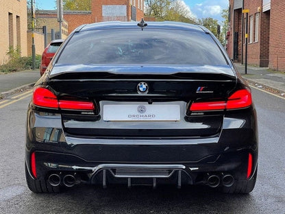 BMW 5 Series G30 Saloon/Sedan & M5 F90 Carbon Fibre Boot/Trunk Lip Spoiler - M Performance Style Rear Wing - CT Carbon OEM+ Bootlid Tailgate Spoiler Ducktail