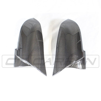 BMW F20 F21 F22 F23 F30 F31 F32 F33 F87 M2 Carbon Fibre/Fiber Wing/Side Mirror Caps, Covers & Shells – Prepreg Full Replacement Housings, M Performance OEM+ Style for F Series M Sport (2015–2020)