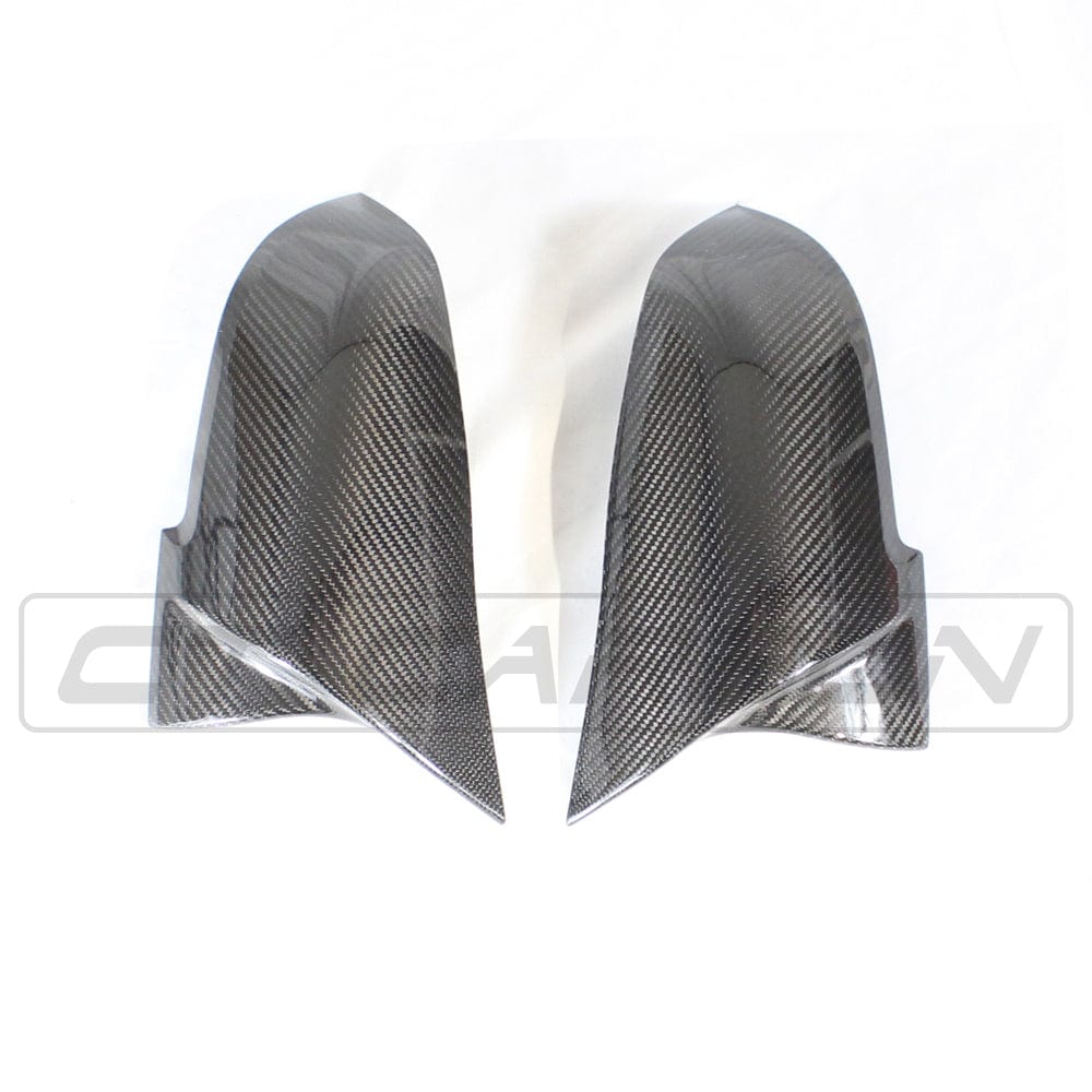 BMW F-Series Dry Prepreg Carbon Fibre Mirror Caps – Wing/Side Door Mirror Covers, M Performance/M Sport Style – 1/2/3/4 Series & M2 (F20 F21 F22 F23 F30 F31 F32 F33 F87, 2015–2020) – OEM+ Replacement Shells by CT Carbon