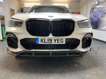 BMW X5 G05 Front Lip Spoiler/Splitter - Gloss Real Carbon Fibre (Carbon Fiber) Chin Spoiler, Bumper Lip, Air Dam, Front