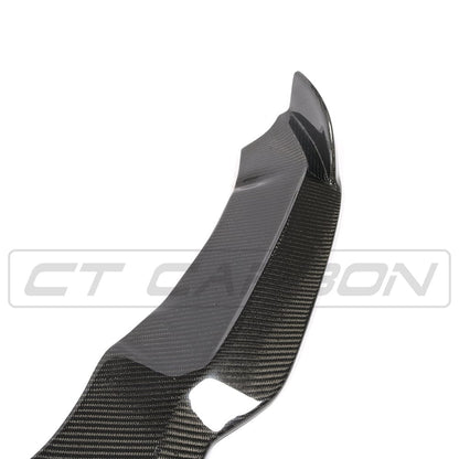 BMW X5 M / X6 M F85 F86 H-Style Carbon Fibre/Carbon Fiber Front Splitter Lip Spoiler | 2015-2018 | CT Carbon | OEM-Fit Front Bumper Chin, Lower Valance Lip Aero Upgrade