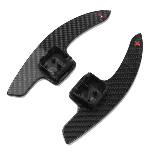 Audi Paddle Shifters Real Carbon Fibre/Fiber – Steering Wheel Shift Paddle Extensions for A3/S3/RS3 8V, A4/S4/RS4 A5/S5/RS5 B9, Q2 Q5 Q7 Q8, TT/TTS/TTRS, R8 (2015-2021) – DSG S tronic Flappy Paddle Upgrade