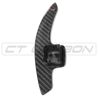 Audi Paddle Shifters Real Carbon Fibre/Fiber – Steering Wheel Shift Paddle Extensions for A3/S3/RS3 8V, A4/S4/RS4 A5/S5/RS5 B9, Q2 Q5 Q7 Q8, TT/TTS/TTRS, R8 (2015-2021) – DSG S tronic Flappy Paddle Upgrade