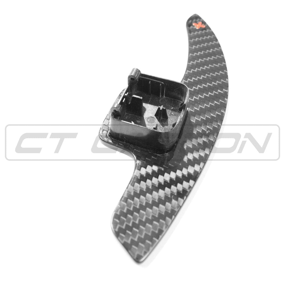 Audi A3 S3 RS3 8V Carbon Fibre/Fiber Paddle Shifters - DSG & S tronic Steering Wheel Paddle Shifter Extensions (Flappy Paddle Upgrade) - Fits A4 S4 RS4 B9, A5 S5 RS5, TT TTS TTRS, R8 4S, Q2 Q5 Q7 Q8