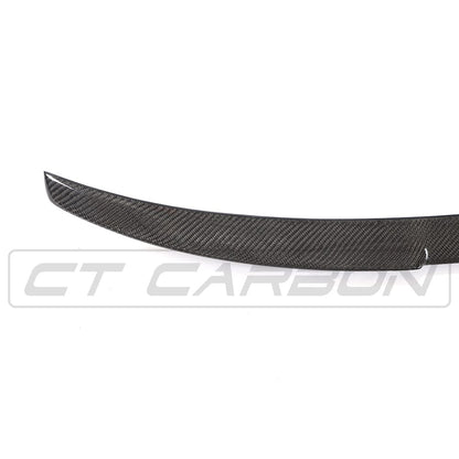 Audi A3 S3 RS3 8V Saloon/Sedan Carbon Fibre/Fiber Rear Boot Lip Spoiler (Trunk Lip, Bootlid Wing) V-Style Ducktail by CT Carbon 2013-2020