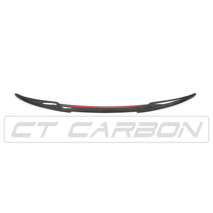 Audi A3 S3 RS3 8V Saloon/Sedan Carbon Fibre/Fiber Rear Boot Lip Spoiler (Trunk Lip, Bootlid Wing) V-Style Ducktail by CT Carbon 2013-2020