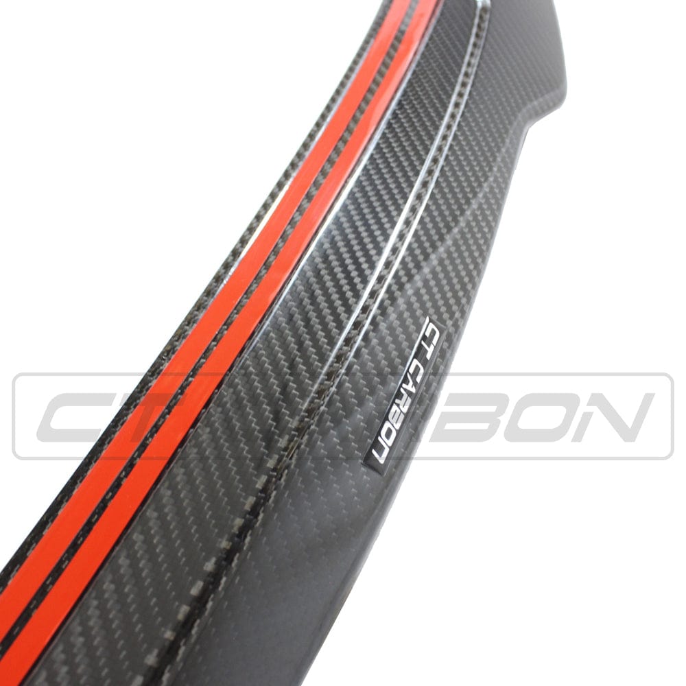 Audi A3/S3/RS3 8Y Saloon Sedan Limousine Carbon Fibre Rear Lip Spoiler - PS Style Ducktail Boot Lid Wing Trunk Decklid Lip (2022-2025) Pre-Preg OEM+ by CT Carbon