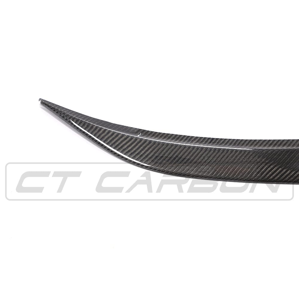 BMW G20 3 Series 2018+ / G80 M3 2021+ Carbon Fibre/Carbon Fiber Rear Lip Spoiler - OEM & M Performance Style Boot/Trunk Lip Decklid - Gloss 2x2 Twill Pre-Preg - CT Carbon
