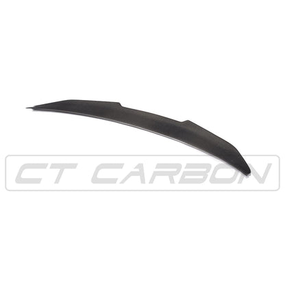 BMW 3 Series G20 / M3 G80 PS Style Carbon Fibre (Fiber) Rear Lip Spoiler – Boot/Trunk Lid Lip, Gloss Wet Carbon Tail Wing Blade – Fits 2018-2024 G20, 2021-2024 G80 Sedan/Saloon – CT Carbon