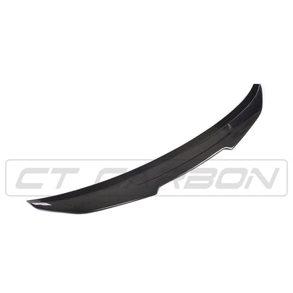 BMW 3 Series G20 / M3 G80 PS Style Carbon Fibre (Fiber) Rear Lip Spoiler – Boot/Trunk Lid Lip, Gloss Wet Carbon Tail Wing Blade – Fits 2018-2024 G20, 2021-2024 G80 Sedan/Saloon – CT Carbon