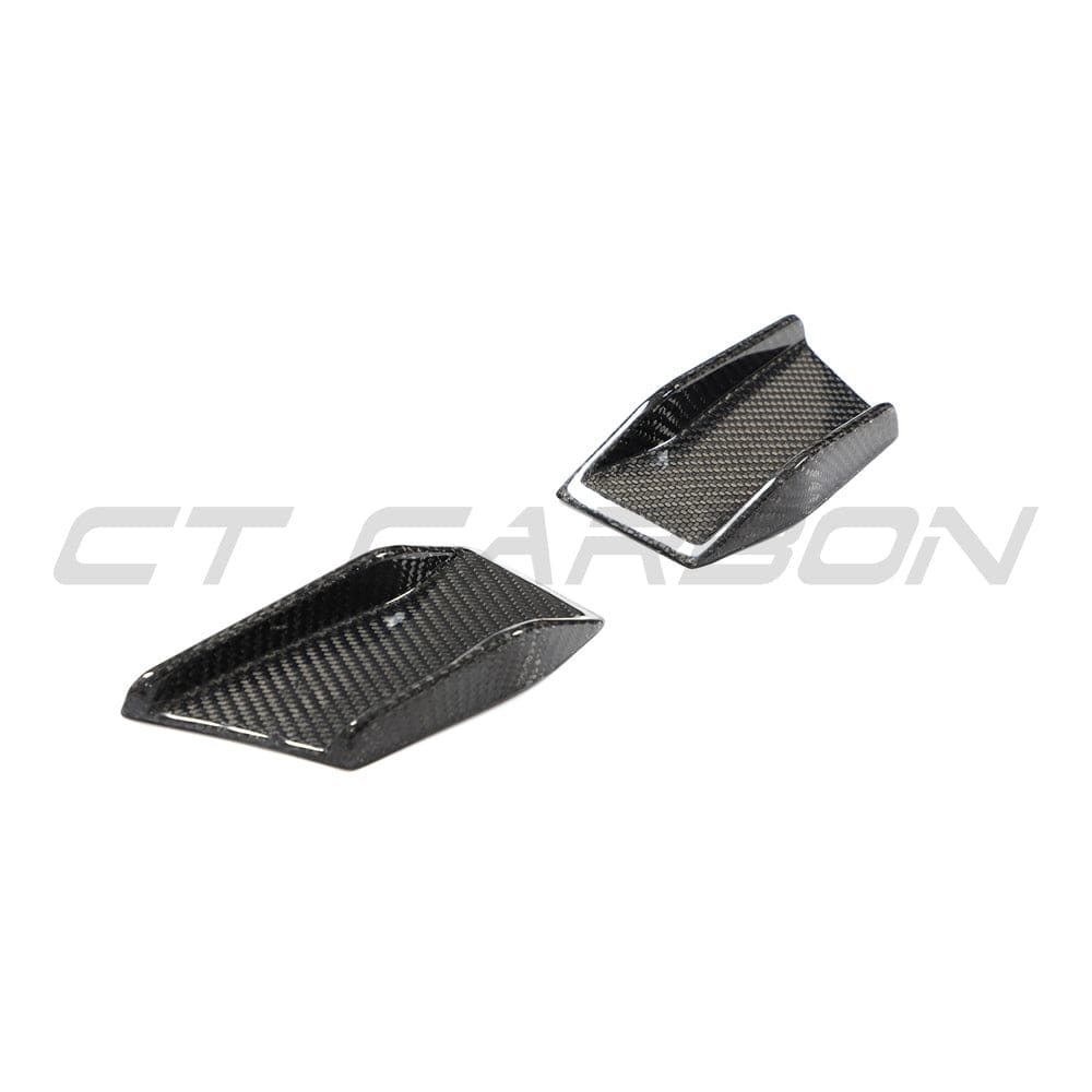 BMW 4 Series G22/G23 Front Bumper Canards — Carbon Fibre/Carbon Fiber Dive Planes, Winglets & Front Corner Splitters | Gloss Carbon Aero Fins | 2020+ Coupe & Convertible | CT Carbon