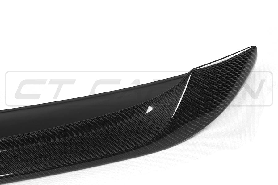 BMW F10 5 Series/M5 Carbon Fibre (Fiber) Boot Lip Spoiler H-Style – Gloss Rear Trunk/Decklid/Tailgate Wing – CT Carbon – 2010–2017 Saloon/Sedan