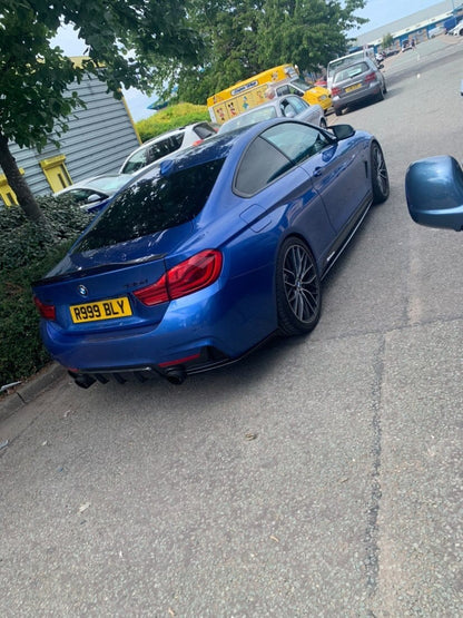 BMW 4 Series F32 Coupe 2013-2020 Carbon Fibre (Carbon Fiber) Rear Boot Trunk Spoiler Lip - PS/PSM Style Ducktail Wing - CT Carbon Bootlid Tailgate Lip - Fits 420i 428i 430i 435i 440i M Sport