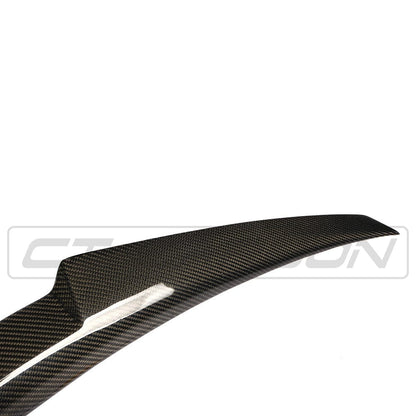 BMW 4 Series F36 Gran Coupe 2013–2020 Carbon Fibre/Fiber Boot Lip Spoiler – M4/M Performance Style High-Kick Rear Trunk Wing – Gloss Real Carbon, Direct-Fit Tailgate/Bootlid Lip for 4 Series GC