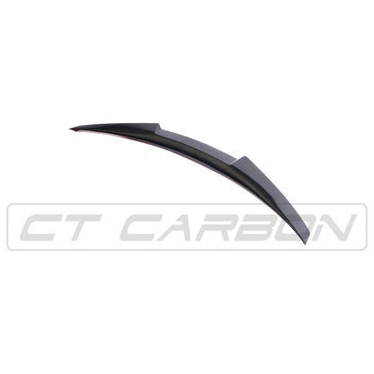 BMW F36 4 Series Gran Coupe 2013–2020 Carbon Fibre/Carbon Fiber Rear Spoiler – M4 Style Boot Lip/Boot Lid Spoiler, Trunk Lip Tailgate Wing | M Performance Gloss Carbon | OEM+ Fit (LCI)