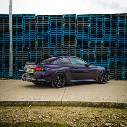 BMW 2 Series G42 Coupe Carbon Fibre Rear Lip Spoiler V Style – Boot/Trunk Lip Tail Spoiler | Prepreg Carbon Gloss Weave | Fits 2022+ 218i 220i 230i M240i | CT Carbon OEM+ Rear Wing Upgrade