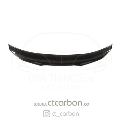BMW M2/M2C (F87) & 2 Series (F22 F23) Carbon Fibre High Kick Ducktail Trunk/Boot Lid Lip Spoiler - PS Style Gloss Rear Wing (2014–2021) CFRP