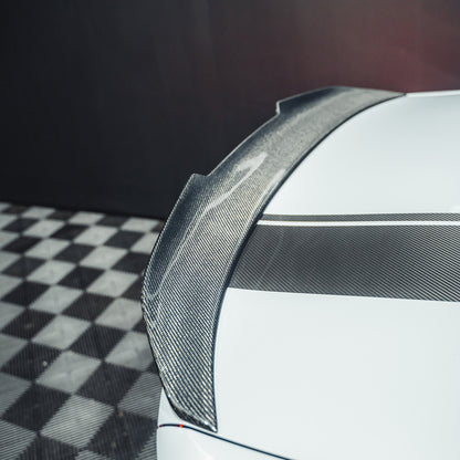 BMW M2/M2 Competition F87 (2015-2021) & 2 Series F22/F23 (2014-2020) Carbon Fibre (Carbon Fiber) Bootlid/Trunk Lip Spoiler - High-Kick Ducktail PS Style Rear Lip for Coupe & Convertible M235i M240i