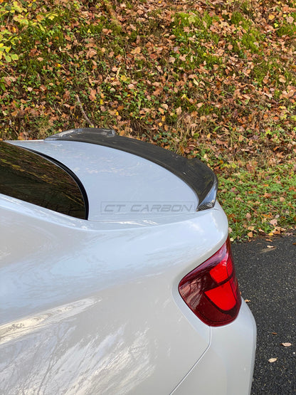 BMW M2 M2C F87 & 2 Series F22 F23 Coupe/Convertible CS Style Carbon Fibre Boot/Trunk Lip Spoiler - Ducktail Rear Wing | CT Carbon | 2014–2021 | OEM+ Gloss Carbon Boot Lid Rear Lip