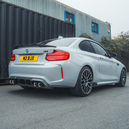 BMW M2 F87/M2 Competition (M2C) & 2 Series F22 F23 M Sport Carbon Fibre/Fiber Rear Boot/Trunk Lip Spoiler - M4 Style Ducktail, M Performance Look (2015-2021 Coupe & Convertible) CT Carbon