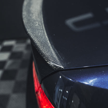 BMW M3 E92 Coupe 2007-2013 Carbon Fibre/Fiber Rear Boot/Trunk Lip Spoiler - M Performance/MP Style Gloss OEM+ - CT Carbon - Rear Wing Lip, Bootlid Spoiler Upgrade (Coupe Only)