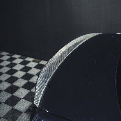 BMW M3 E92 Coupe 2007-2013 Carbon Fibre/Fiber Rear Boot/Trunk Lip Spoiler - M Performance/MP Style Gloss OEM+ - CT Carbon - Rear Wing Lip, Bootlid Spoiler Upgrade (Coupe Only)