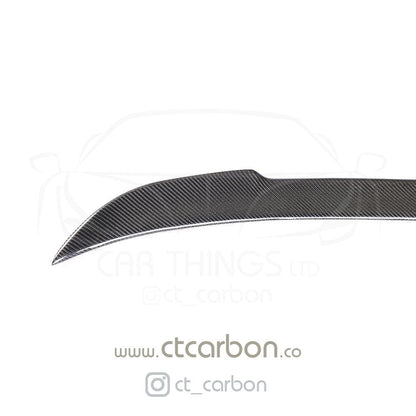 CT Carbon CS Style Rear Boot/Trunk Lip Spoiler for BMW F80 M3 (2014-2020) & F30 3 Series Sedan/Saloon (2011-2019) - Carbon Fibre CFRP Decklid/Bootlid Lip, Rear Boot Spoiler | OEM+ M Performance Look