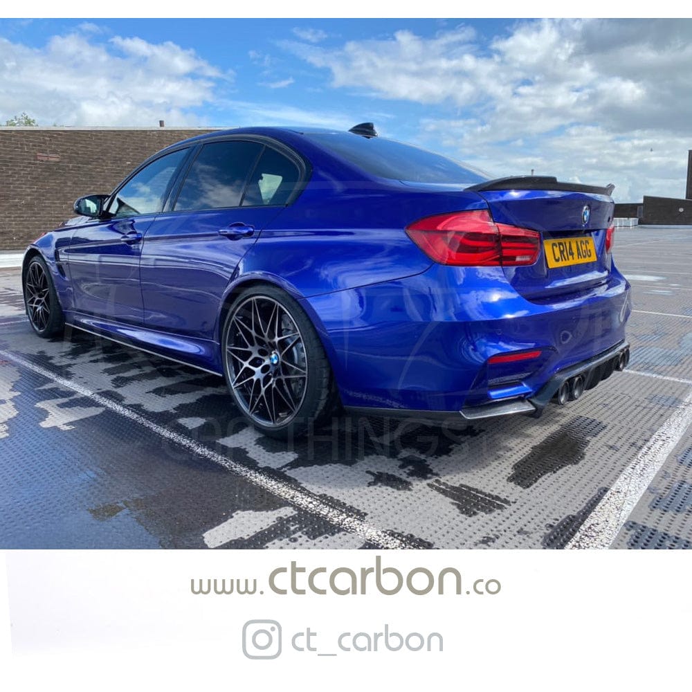 BMW F80 M3 & F30 3 Series Saloon Carbon Fibre Boot/Trunk Lip Spoiler - Rear Decklid Wing, CS Style M Performance Look, Gloss Carbon OEM+ Fit (2011–2020)