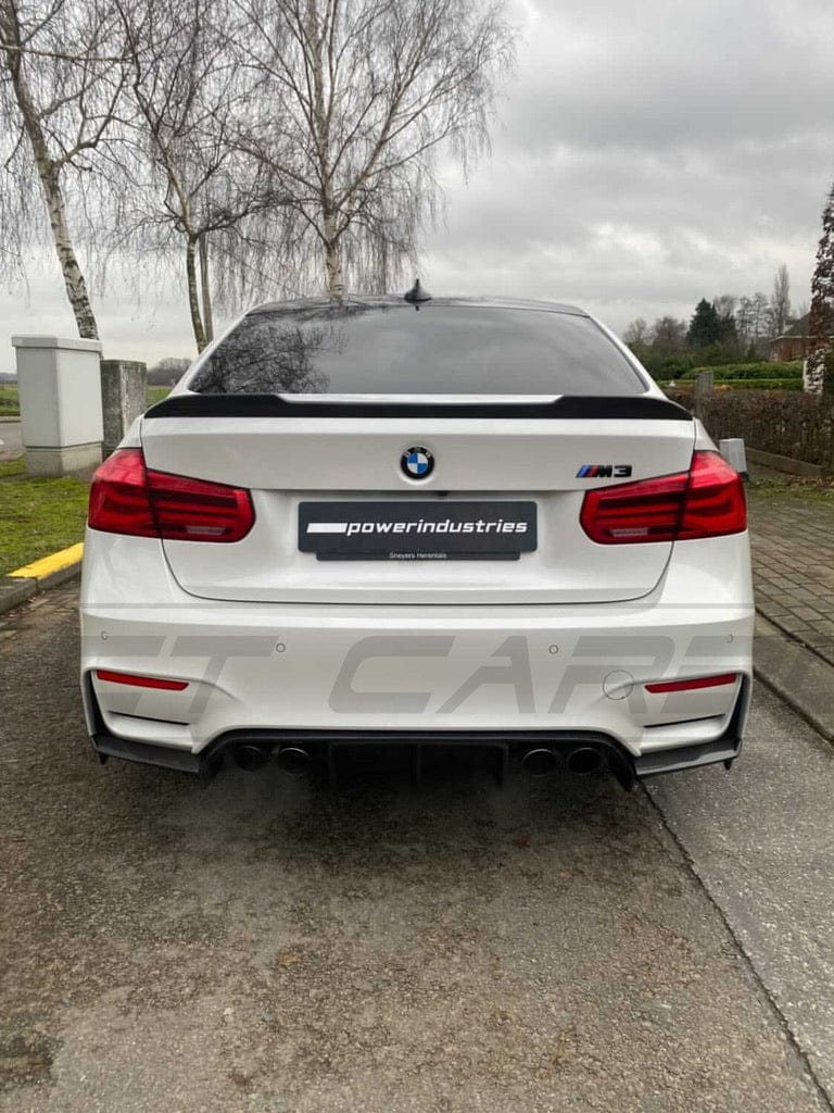 BMW F80 M3 & F30 3 Series Saloon Carbon Fibre Boot/Trunk Lip Spoiler - Rear Decklid Wing, CS Style M Performance Look, Gloss Carbon OEM+ Fit (2011–2020)