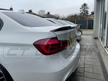 CT Carbon CS Style Rear Boot/Trunk Lip Spoiler for BMW F80 M3 (2014-2020) & F30 3 Series Sedan/Saloon (2011-2019) - Carbon Fibre CFRP Decklid/Bootlid Lip, Rear Boot Spoiler | OEM+ M Performance Look
