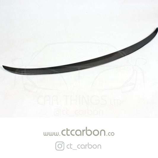 CT Carbon BMW M3 F80 & 3 Series F30 Saloon/Sedan Rear Boot Trunk Lip Spoiler - Gloss Carbon Fibre/Carbon Fiber, M Performance MP Style Decklid Wing - Fits 2011-2019 F30 & 2014-2020 F80
