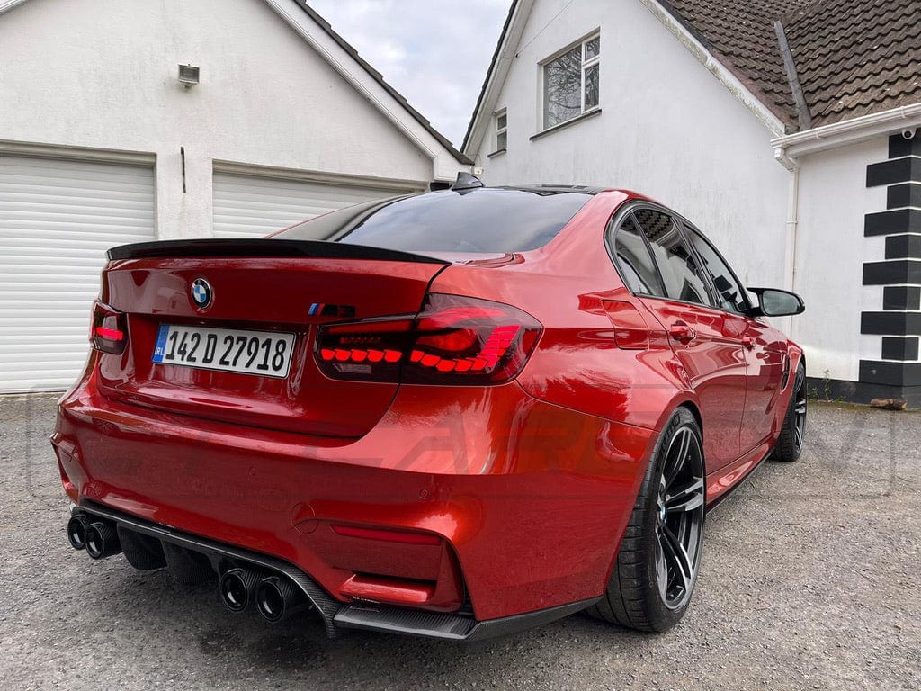 CT Carbon BMW F80 M3 & F30 3 Series Saloon/Sedan Carbon Fibre/Carbon Fiber Rear Lip Spoiler – M Performance MP Style Boot Lid Trunk Decklid Tail Spoiler (F80 2014–2020, F30 2011–2019)