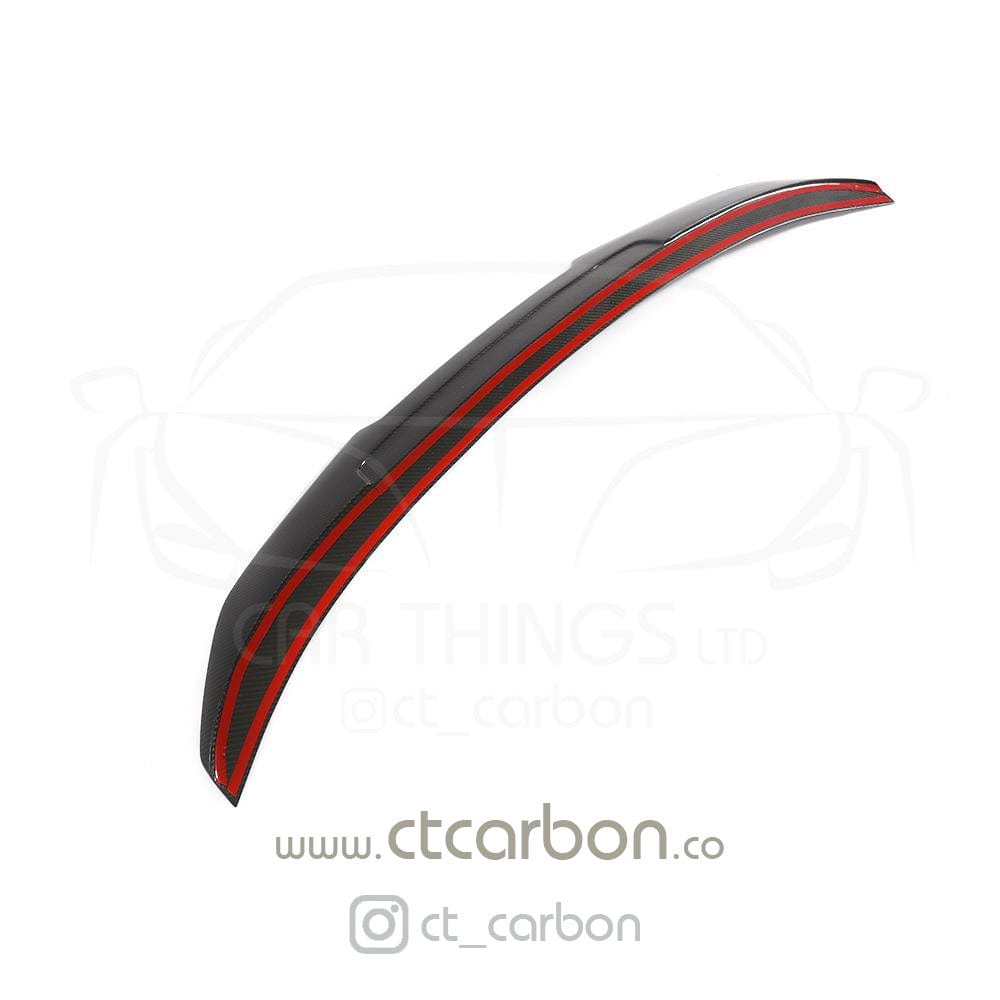 CT Carbon PSM Ducktail Boot/Trunk Lip Spoiler for BMW F80 M3 (2014-2020) & F30 3 Series Saloon/Sedan (2011-2019) – Carbon Fibre/Fiber High Kick Rear Decklid Wing Lip